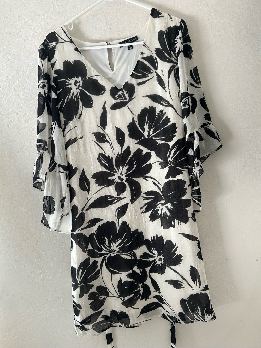 Sara Michelle Black & White Floral Dress